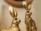 Easter Decorations for Home – 5 Pieces Resin Gold Bunny & Egg Figurines Set, Easter Decor for Tabletop Display & Home Decorations, Vintage Easter Rabbit Statue (Gold)
